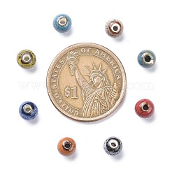 Фантазии aantiqued остеклением шарики фарфора PORC-R401-M