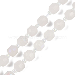 Гальванические нити из натурального белого лунного камня G-O201B-132F