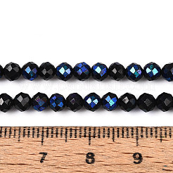 Нити бусин из натуральной черной шпинели с покрытием цвета AB&nbsp;G-T144-B07-03