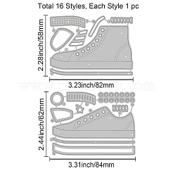 Углеродистая сталь разрезает трафареты DIY-WH0309-1151