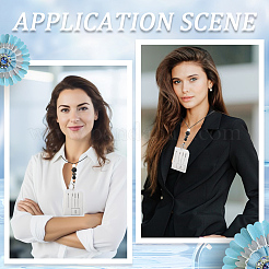 Силиконовые круглые и многоугольные шнурки для визитных карточек с бусинами KEYC-WH0034-36