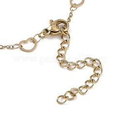 Cavigliere con catene a forma di cuore in acciaio inossidabile 304&nbsp;AJEW-A057-09B-G