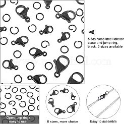 36 шт. 6 стиля вакуумного покрытия PVD из нержавеющей стали 304 карабины-лобстеры STAS-UN0028-35