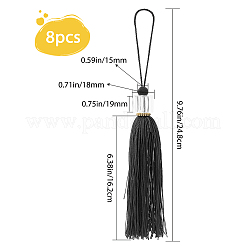 8 шт. полиэстеровая подвеска-кисточка AJEW-GF0004-66D