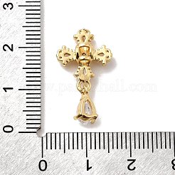 Латунные микро проложить кубического циркония бусы KK-Z131-11G