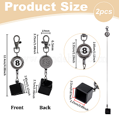 Anhängerdekorationen aus Aluminium-Kunststoff&nbsp;KEYC-WH0021-94
