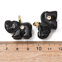 Geschnitzte Anhänger aus natürlichem Obsidian&nbsp;G-H357-01G-12