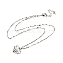 Сердце латунь микро паве прозрачный кубический цирконий для женщин NJEW-B100-07P