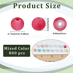 Матовые прозрачные стеклянные бусины&nbsp;FGLA-PA0001-02B