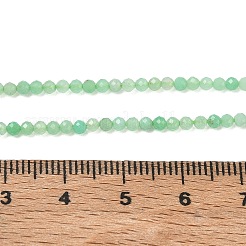 天然クリソプレーズビーズ連売り  ラウンド  多面カット  2~2.3mm  穴：0.5mm  約187個/連  15.35''（39センチメートル）&nbsp;GG-CBA5A1A-A06-02