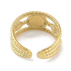 Ионное покрытие (ip) 304 нержавеющая сталь эмаль плоские круглые манжеты кольца для пальцев&nbsp;RJEW-L107-079B-G