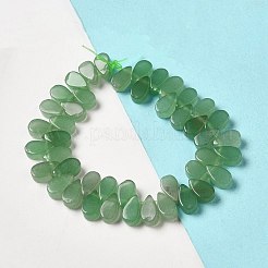 Натуральные нити бус из зеленого авантюрина G-B064-B06