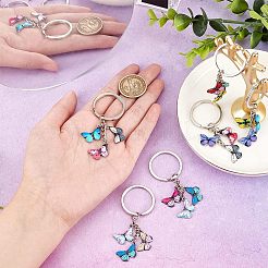 2 комплект брелоков из эмалевого сплава с печатным рисунком KEYC-OC0001-29