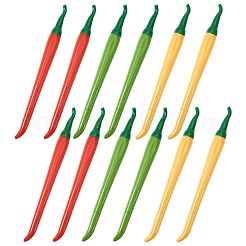15 шт. 3-цветная пластиковая гелевая ручка в форме перца&nbsp;AJEW-TA0002-43