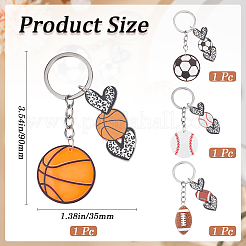 4 шт. 4 стиля акриловые брелки AJEW-SP0001-36