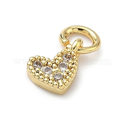 Латунные микро проложить кубического циркония сердце подвески&nbsp;KK-C156-30G