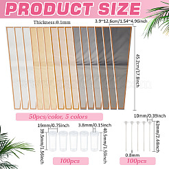 250 шт. 5-х цветные пластиковые пакеты для букетов цветов&nbsp;AJEW-BC0009-70