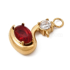Ciondoli in strass in acciaio inossidabile 304&nbsp;RB-CBAE0D2-01G