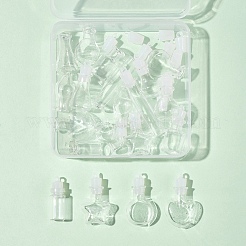 20 шт. 10 стиля подвески из прозрачного стекла для бутылок желаний GLAA-FS0002-19