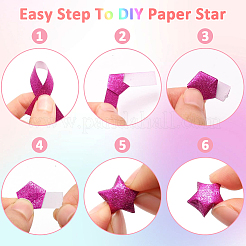 4 цвет бумаги для оригами «Счастливая звезда»&nbsp;DIY-SC0027-23