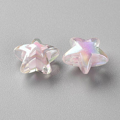 透明なアクリルビーズ  二層ビーズ  ABカラー  スター  プラム  15.5x16x9.5mm  穴：3mm  約569個/500g&nbsp;TACR-S152-11B-09