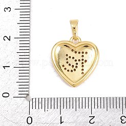 Valentinstag Messing Micro Pave klare Zirkonia Anhänger&nbsp;KK-H273-31G-04