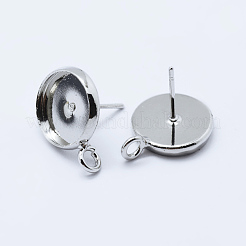 Латунь сеттинги серьга KK-P131-01A-10mm-P