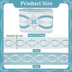 Жаккардовая лента из полиэстера и ромба длиной 5 м в этническом стиле. OCOR-WH0101-19C