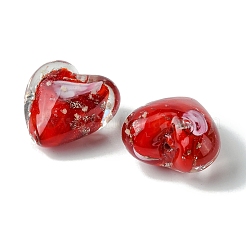 Светящиеся бусины лэмпворк из золота и песка ручной работы X-FOIL-B001-04A