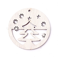 Неокрашенные деревянные большие подвески&nbsp;LS-WOOD-F007-03