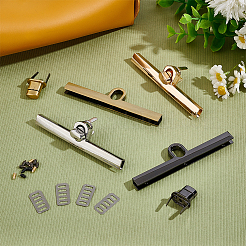 4 набор 4-х цветных застежек-закруток для сумочек из цинкового сплава своими руками FIND-UN0003-43