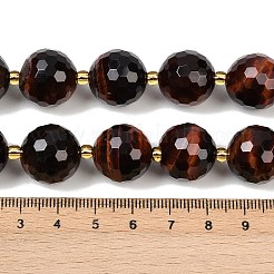 Природных тигровый глаз бисер нитей G-C249-A21-16mm