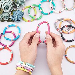 Браслеты из бисера хеши из полимерной глины ручной работы BJEW-GA0001-01