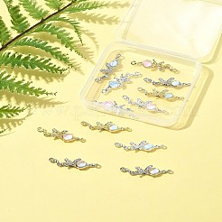 12 шт. 6-цветные подвески-бабочки из сплава и стекла&nbsp;FIND-FS0004-08