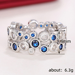 Полые латунные кольца с кубическими цирконами&nbsp;FS-WG3B071-03