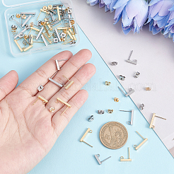 40 шт. 4 шт. фурнитура для сережек-гвоздиков из нержавеющей стали 304&nbsp;DIY-SC0019-17