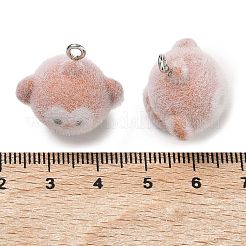 Флокированные подвески из непрозрачной смолы&nbsp;RESI-F064-A10