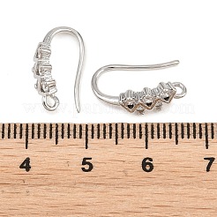 Laiton strass boucle d'oreille crochets&nbsp;KK-C261-01E-P