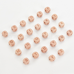 26шт алфавит деревянные европейские бусины WOOD-OC0002-72