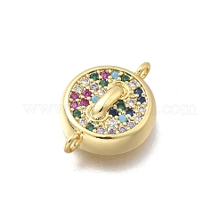 Латунные подвески-соединители с микропаве из кубического циркония KK-D431-081G-02