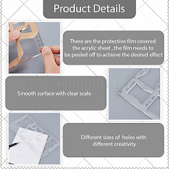 Многофункциональная акриловая линейка для рисования DIY-WH0496-79B