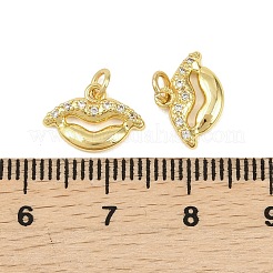 Латунные микропаве прозрачные кубические циркониевые подвески&nbsp;KK-D218-25G-01