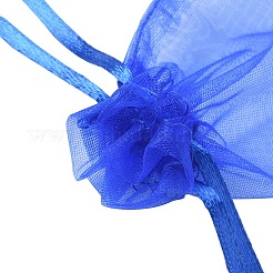 20шт 10 цвета прямоугольные сумки из органзы на шнурке CON-YW0001-31C