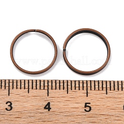 真鍮スプリットリング  カドミウムフリー＆鉛フリー  赤銅鉱  12x0.7mm  内径：10.5mm  約2083個/500g&nbsp;KK-G514-01M-R