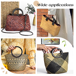 4 шт. 2 деревянных ручки для сумок с D-образным кольцом и круглым кольцом DIY-WR0002-58