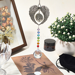 1 шт. подвесные украшения в виде крыльев ангела из термотрансферного сплава&nbsp;HJEW-BBC0001-15