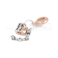 Латунные подвески с кубическим цирконием европейские бусины KK-Q015-01A