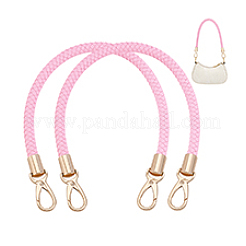 Круглые плетеные шнуры для сумок из искусственной кожи с застежками из цинкового сплава&nbsp;FIND-WH0126-941C-02