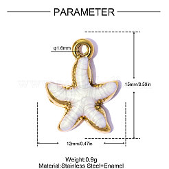 304 Edelstahl-Emaille-Anhänger&nbsp;STAS-OY015-29G-01