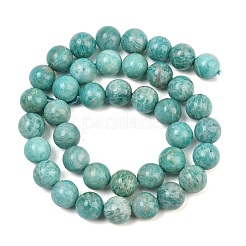 Fili di perline amazonite naturale&nbsp;G-F461-12-10mm-01
